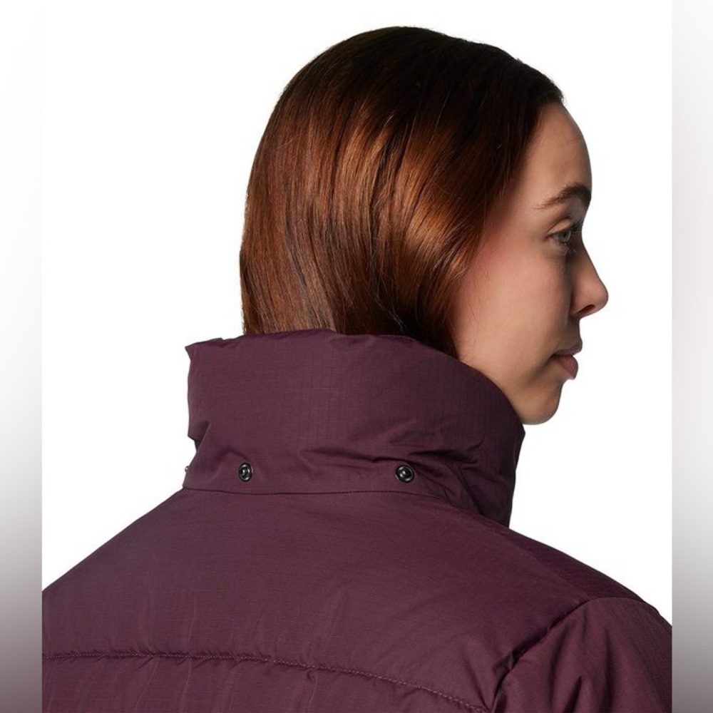 Columbia Women's Dark Red Hooded Puffer Jacket - Picture 7 of 11